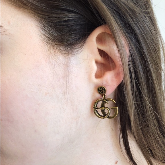 Authentic Gucci GG Snake Marmont Earrings - Picture 6 of 6
